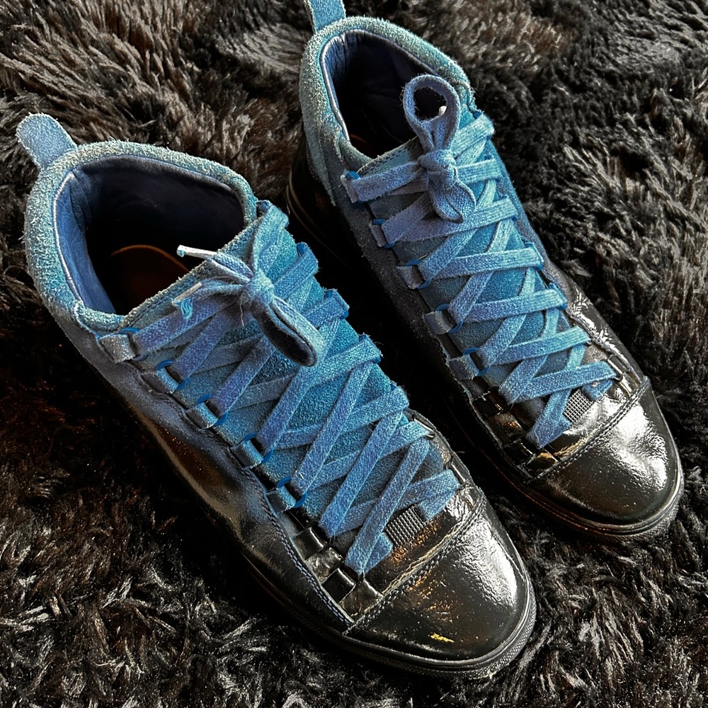 Blue and Black Balenciaga Ombré arenas